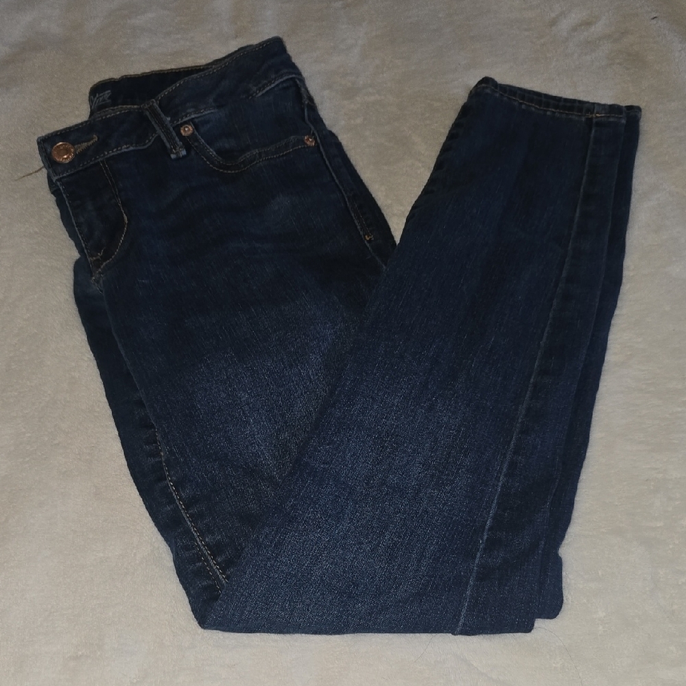 Dark Blue Women's High-Rise Slim Jeans